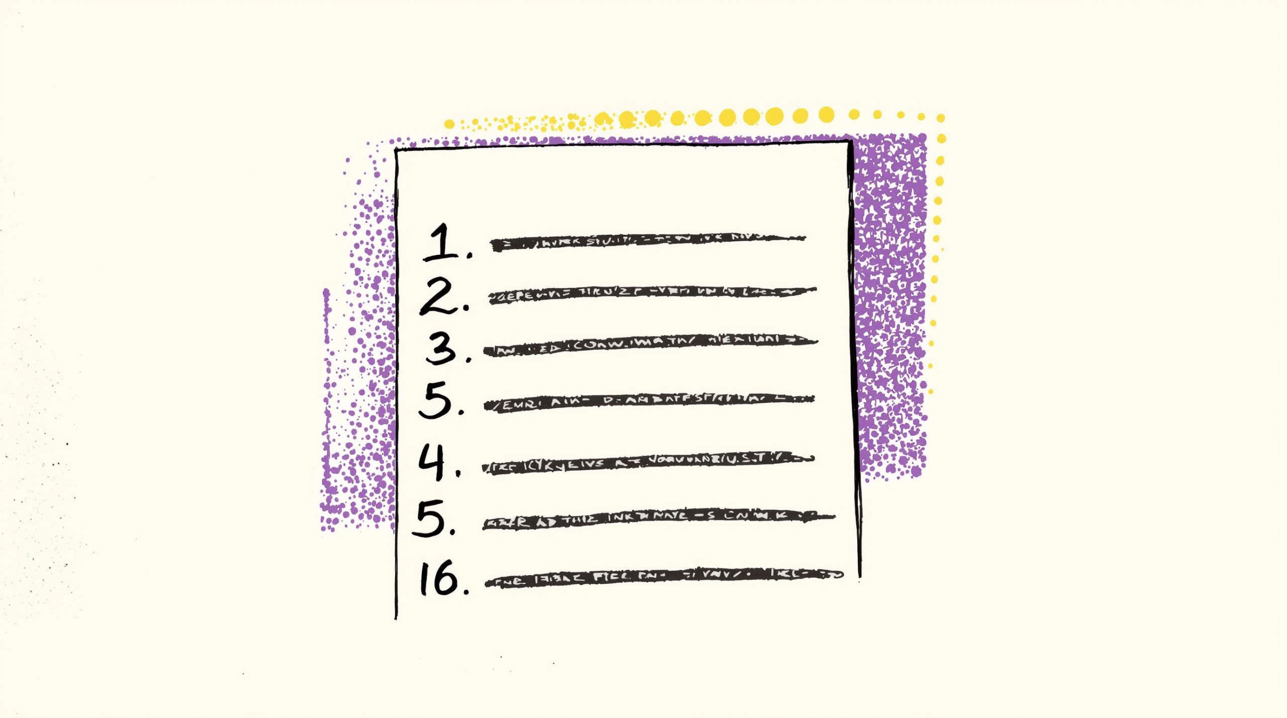 Cream-notepad sketch of the 7-part Brand Context Document framework